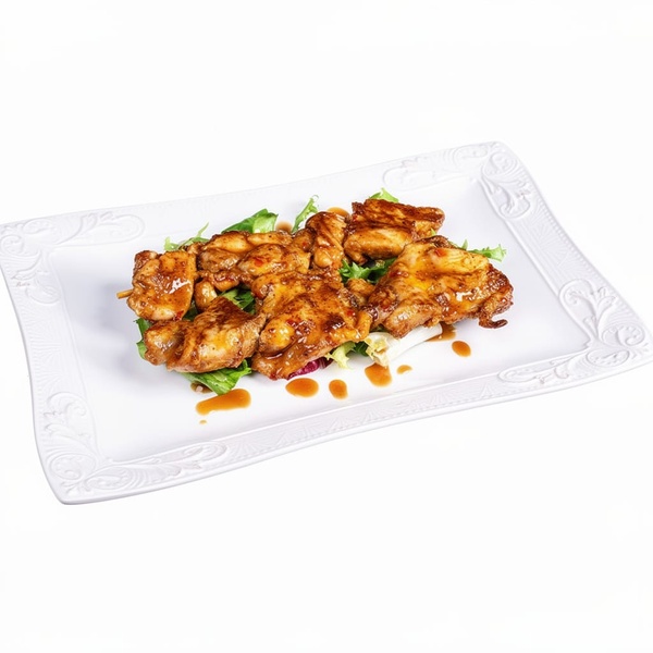 Brocheta de pollo.